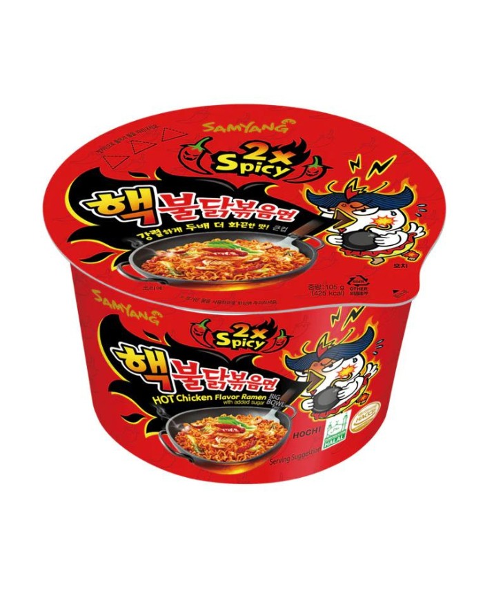 [samyang] Buldak Hot Chicken 2x Spicy Ramen Big Bowl 105g –