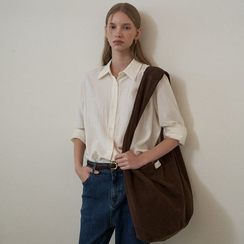 CORDUROY REVERSE CUSTOM BAG (BR)