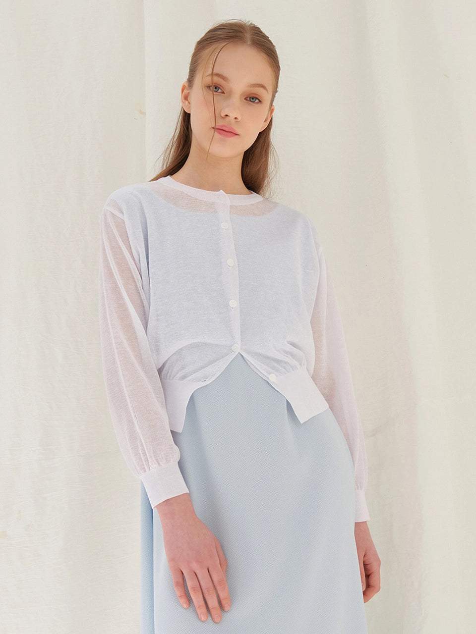 SUMMER LINEN CARDIGAN WHITE