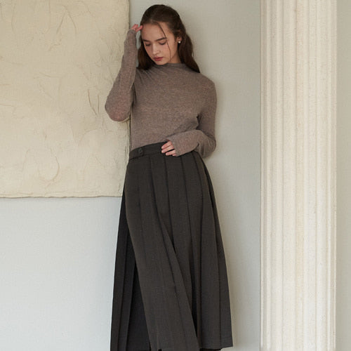 PLEATS 2-WAY SKIRT_BR