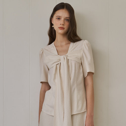 RIBBON BIG BLOUSE_YE