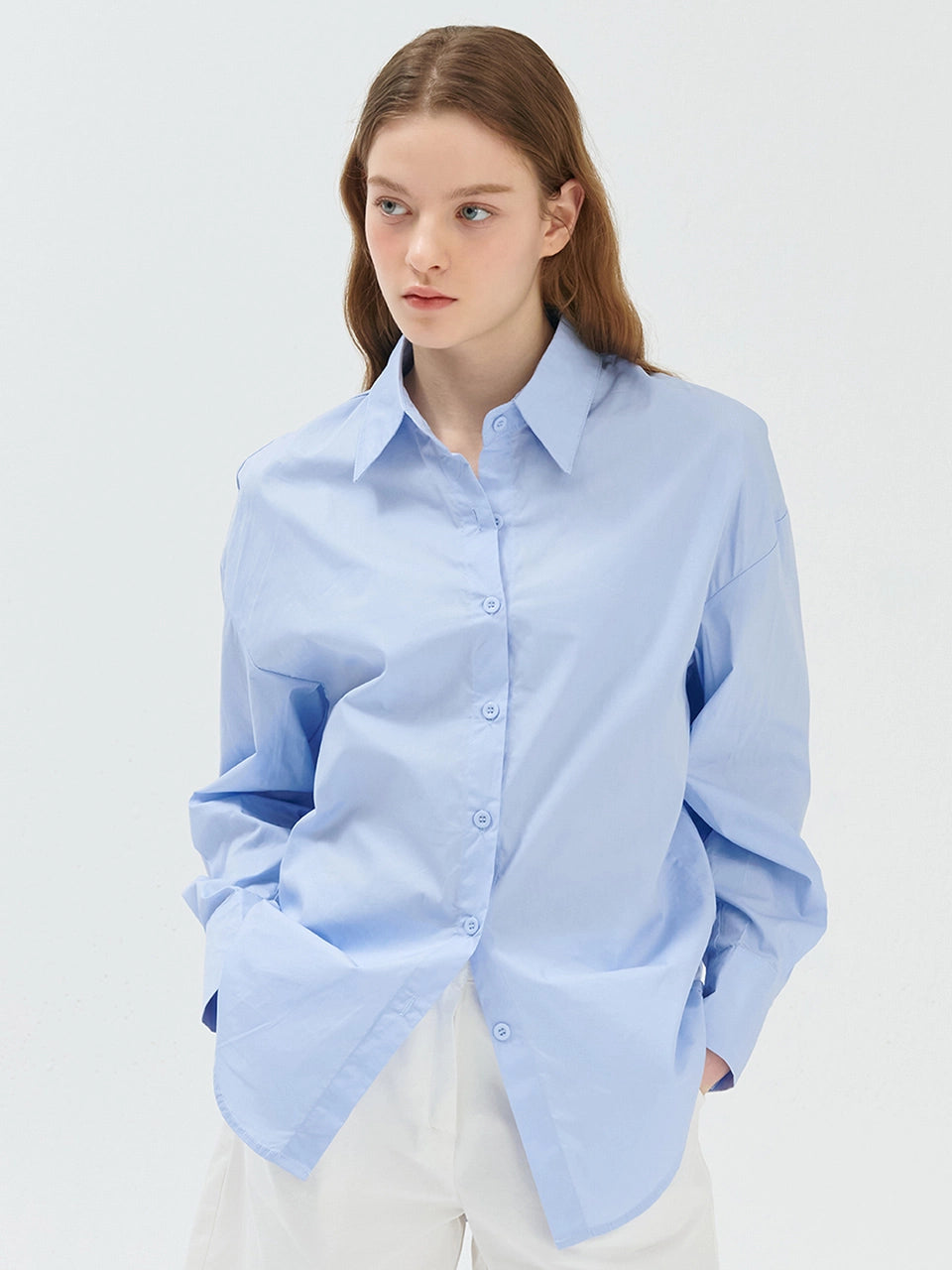 OVER SIZE SHIRT SKY BLUE