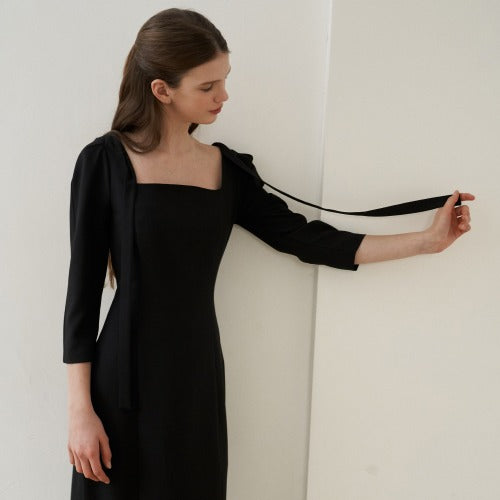 MER TIE DRESS(BK)