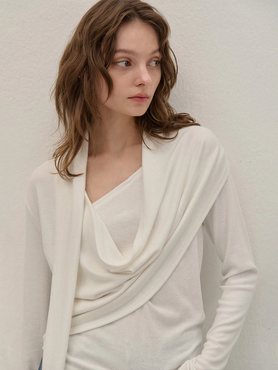 [인플s Pick] TIE-WRAPPED BLOUSE IVORY