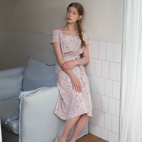 FLOWER DRAWING DRESS_F/PK