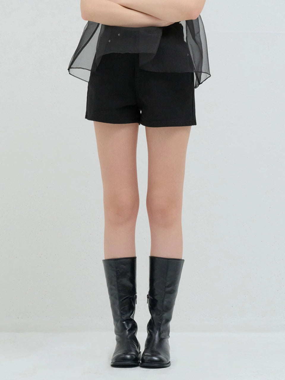 COTTON SHORT PANTS BLACK