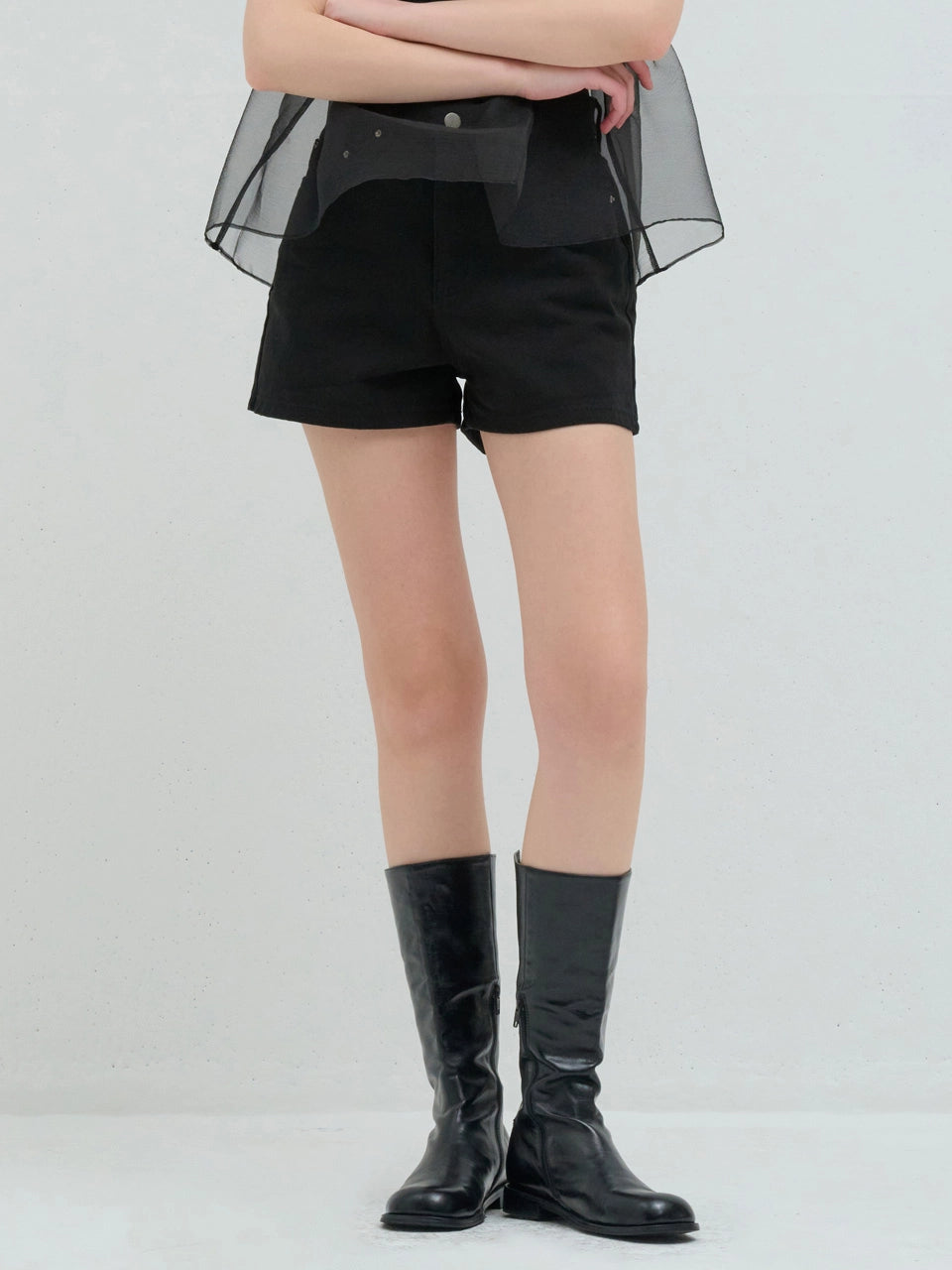 COTTON SHORT PANTS BLACK