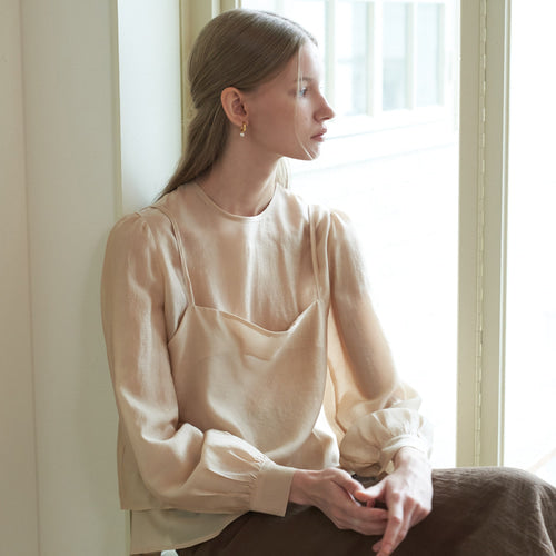 SHEER SET UP BLOUSE 2 (YE)