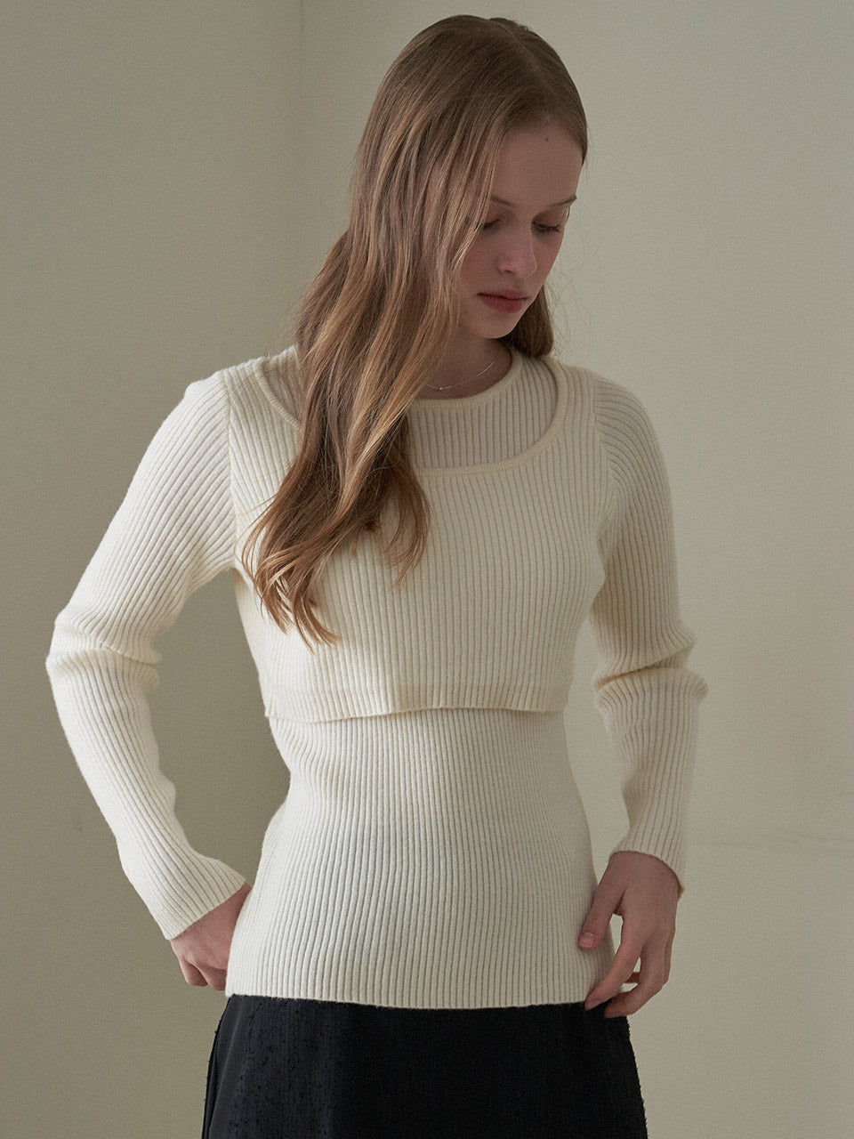 LAYERED BALLET KNIT_IV