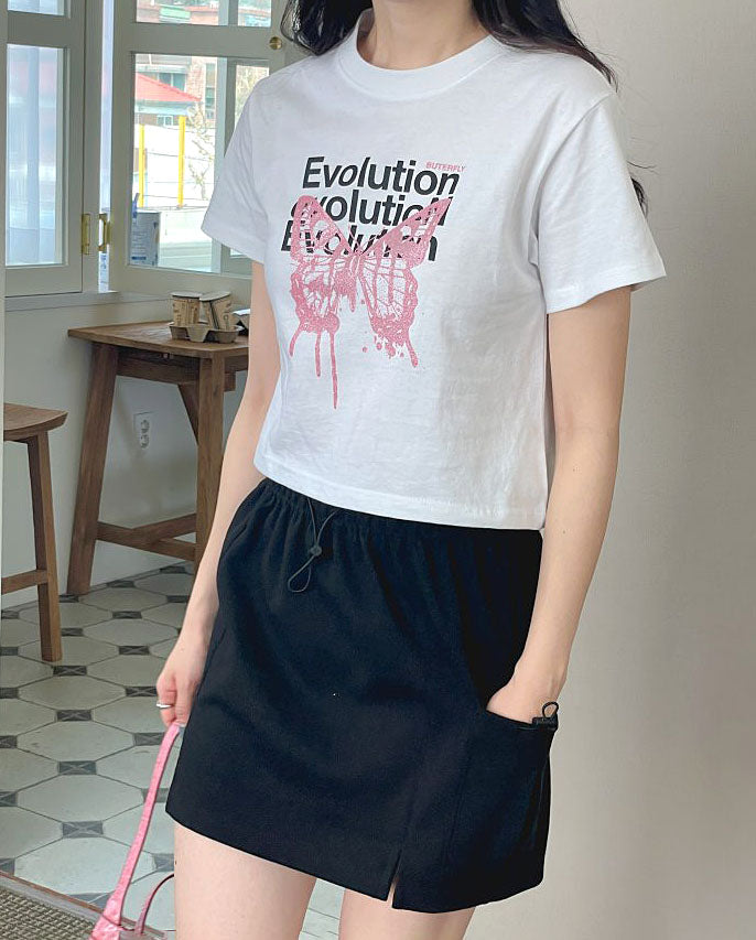 Butterfly Evolution Lettering Tee