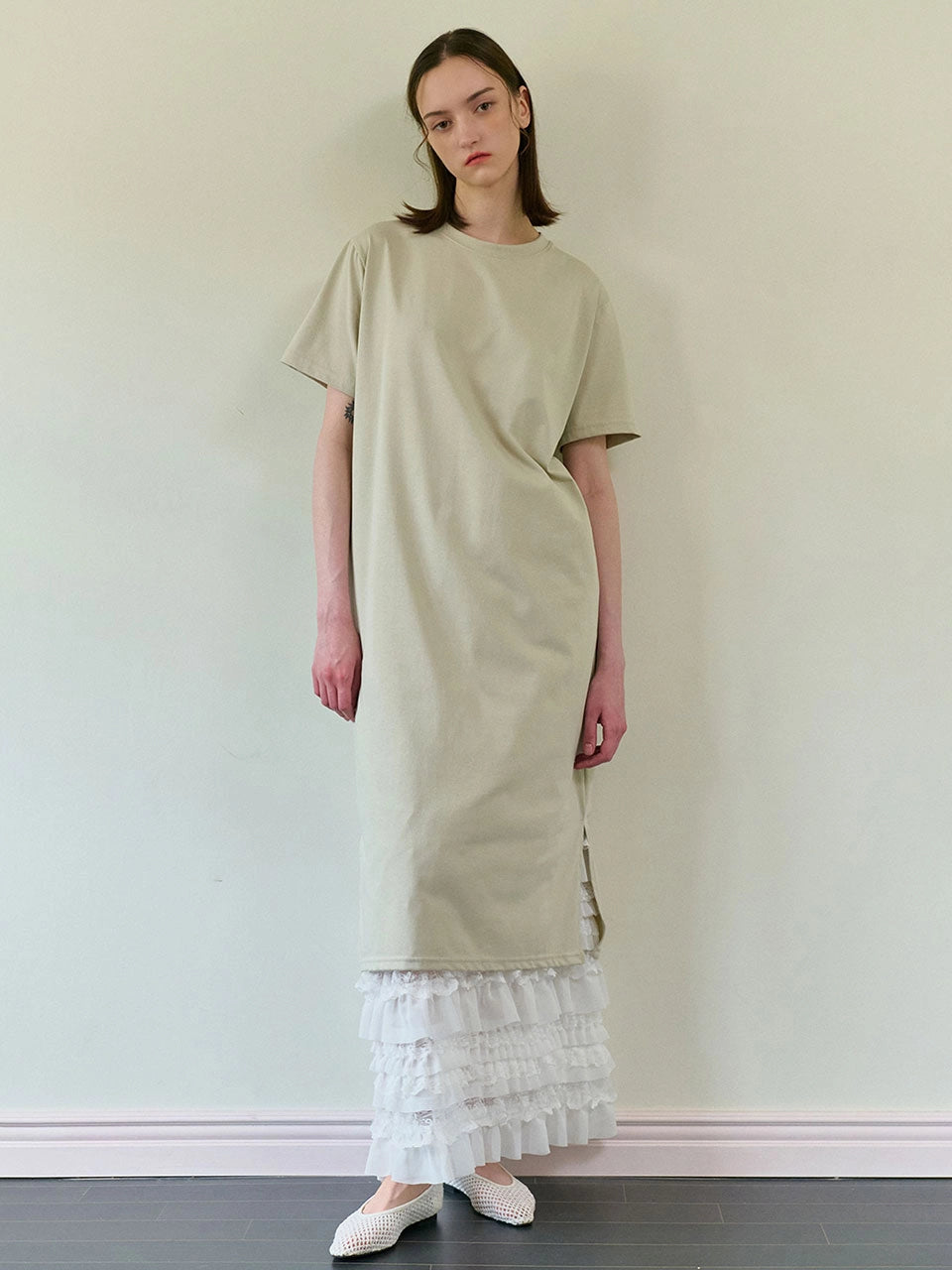 SEMI CROP T-SHIRT - 4color
