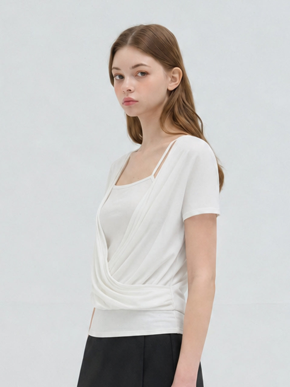 V-NECK SLEEVELESS SET IVORY