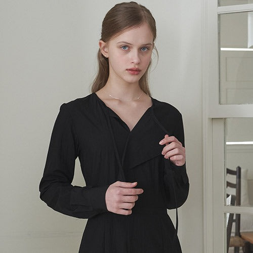 WRAP DRAPING DRESS VER.2_BK