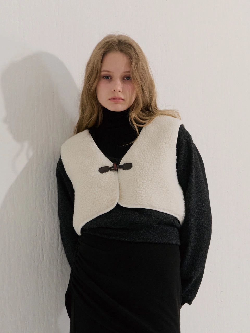 BOUCLE VEST IVORY