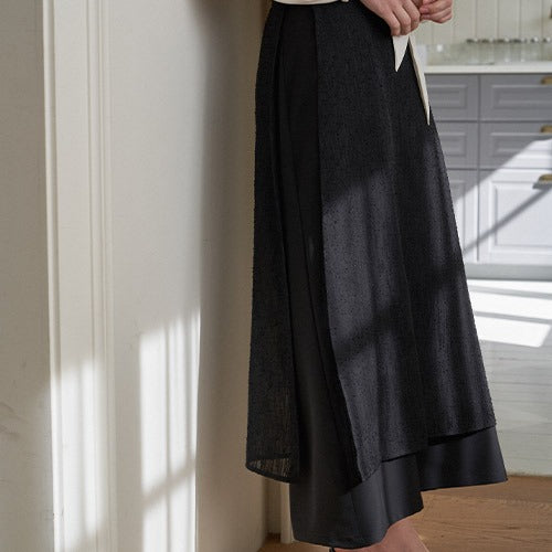 SHINE LAP SKIRT_BK