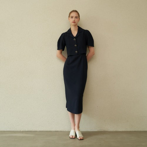(SET UP) PAGE JACKET NOTED DRESS_NA
