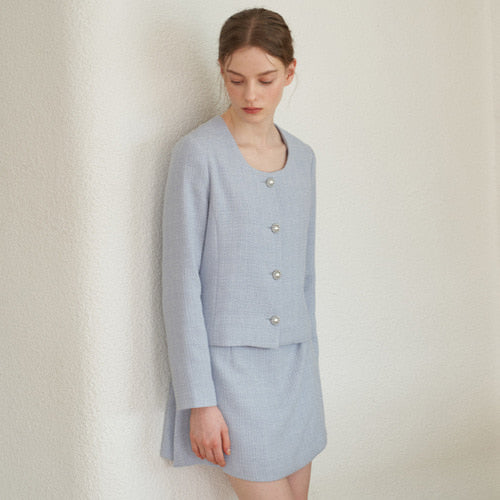 [SET UP] EDIT U-NECK JACKET + HIDDEN SKIRT&PANTS_SB
