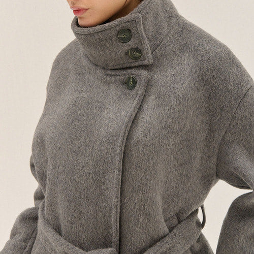 HIGH NECK HALF WOOL COAT_CH
