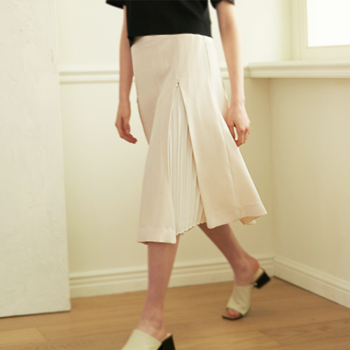 wave skirt-ivory