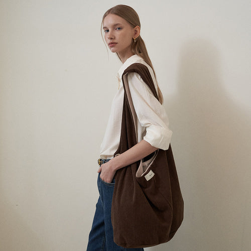 CORDUROY REVERSE CUSTOM BAG (BR)