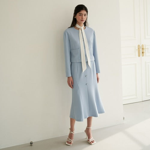 LOVER MERMAID SKIRT   SCARF CLASSIC JACKET SET UP_SB
