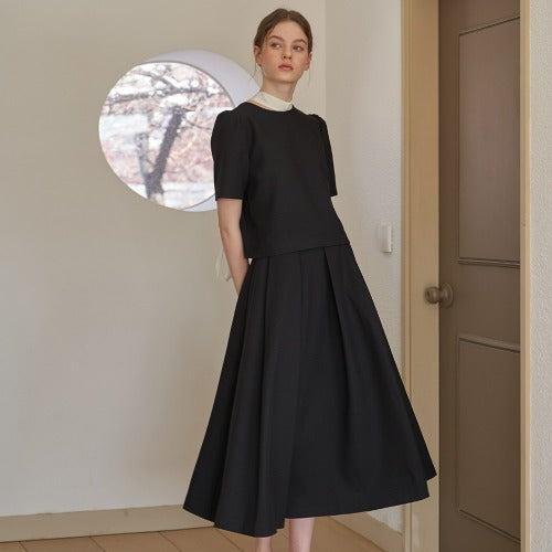 BLOOM FLARE SKIRT_BK
