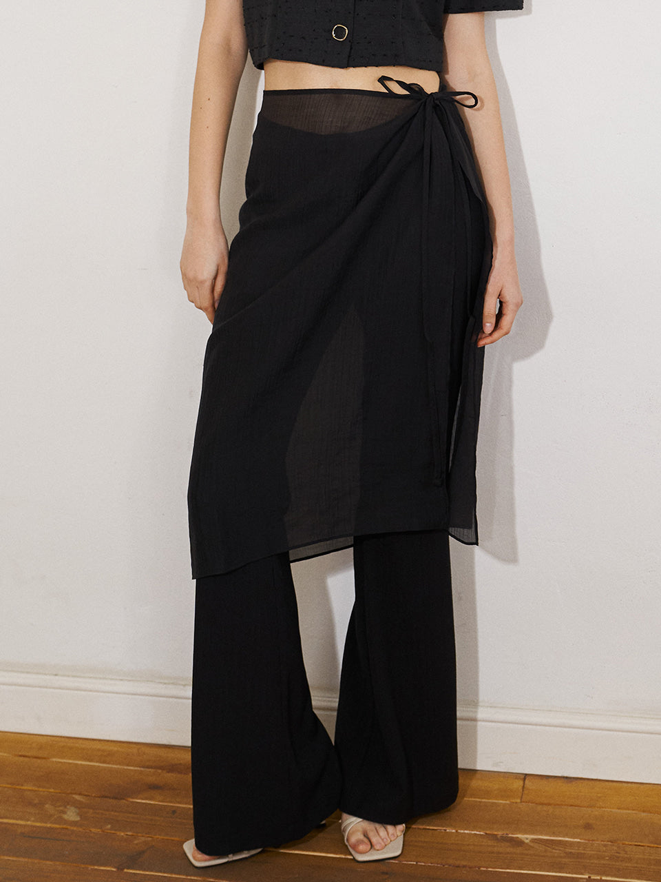 [시즌오프] SHEERING WRAP SKIRT_4COLORS