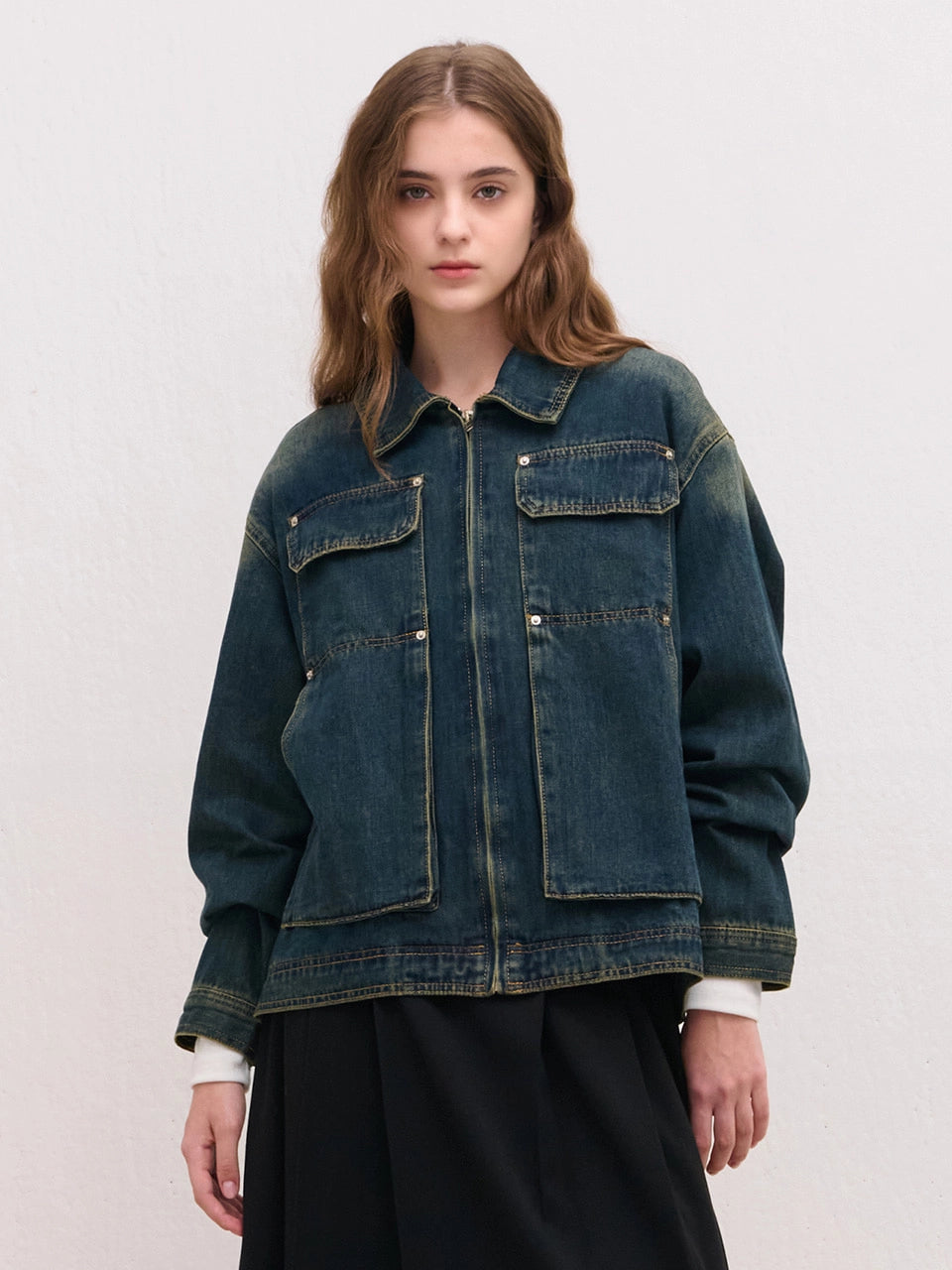 POCKET DENIM JACKET BLUE