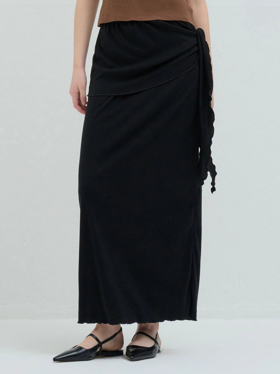 WRAP BANDING SKIRT BLACK
