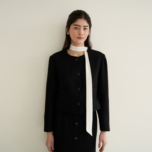 SCARF CLASSIC JACKET_BK