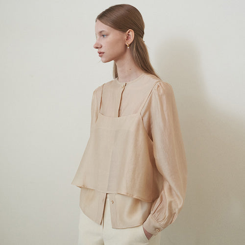 SHEER SET UP BLOUSE 2 (YE)