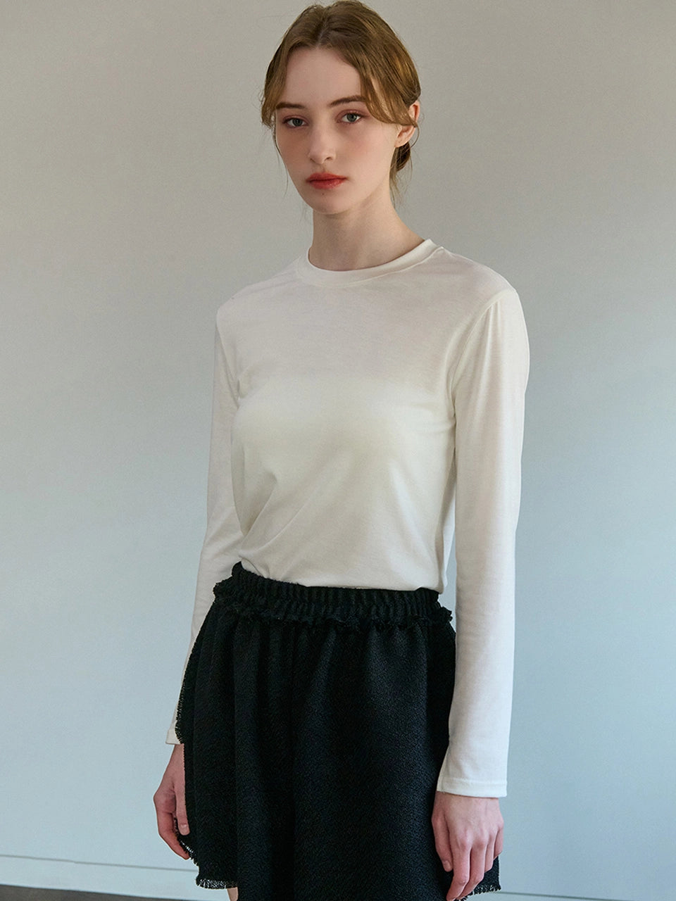 [REFURB]  BASIC CUTTING LONG SLEEVE T-SHIRT