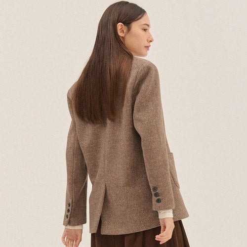 HERRINGBONE WOOL JACKET_BR