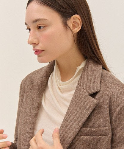 HERRINGBONE WOOL JACKET_BR