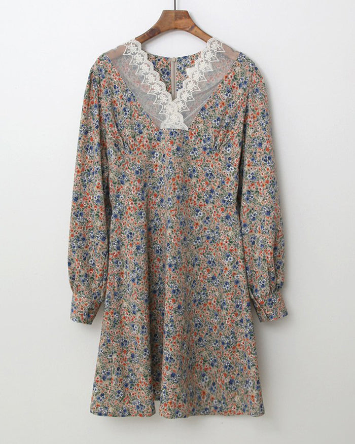90s Retro Vintage Floral Dress (4797712695374)
