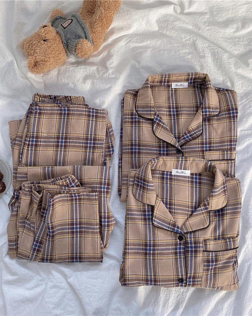Check Pattern Flannelette Pajama Set