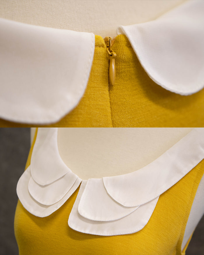 Triple Collar Point Mini Dress (4802905473102)