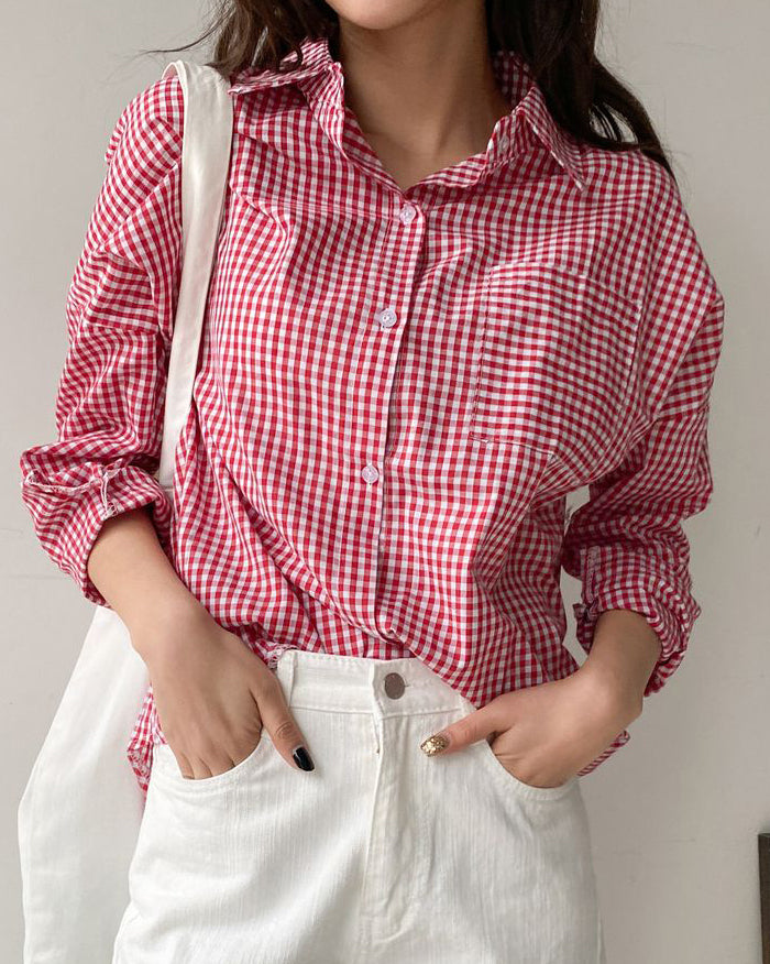 Cherry Check Blouse (4567754342478)