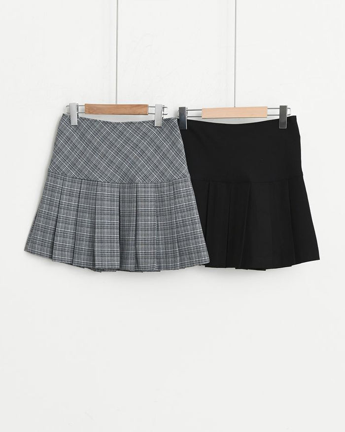 Night Check Skirt Pants (4559790538830)