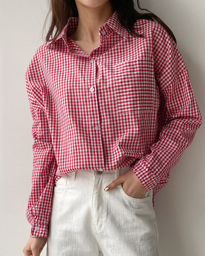 Cherry Check Blouse (4567754342478)