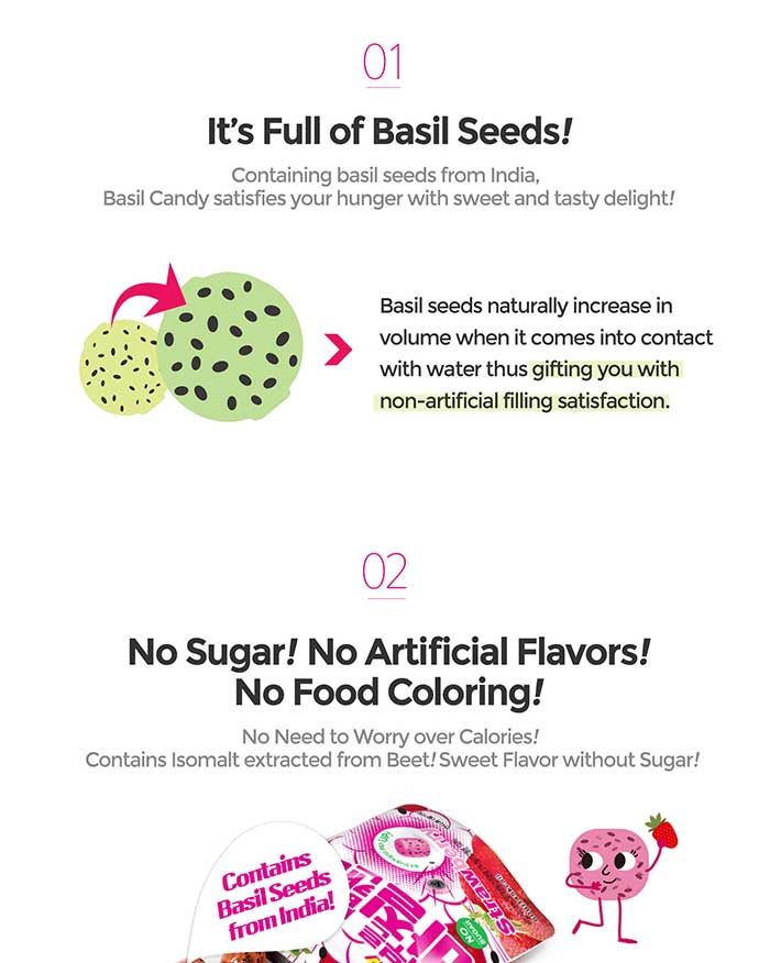 Basil Bomb Candy (White Grape Flavor/Strawberry Flavor/Calamansi Flavor) (6085860720812)
