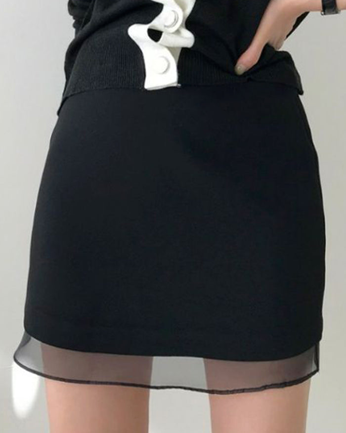 Be Mine Double Layered Mini Skirt (4612405952590)
