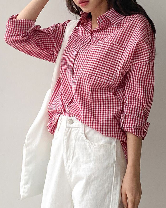 Cherry Check Blouse (4567754342478)