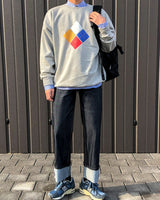 Argyle Pattern Sweatshirt (4757996437582)