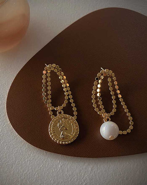 Chain Unbalance Earrings (6155206656172)