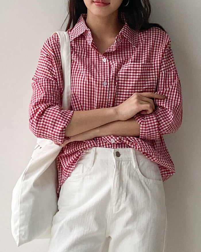 Cherry Check Blouse (4567754342478)