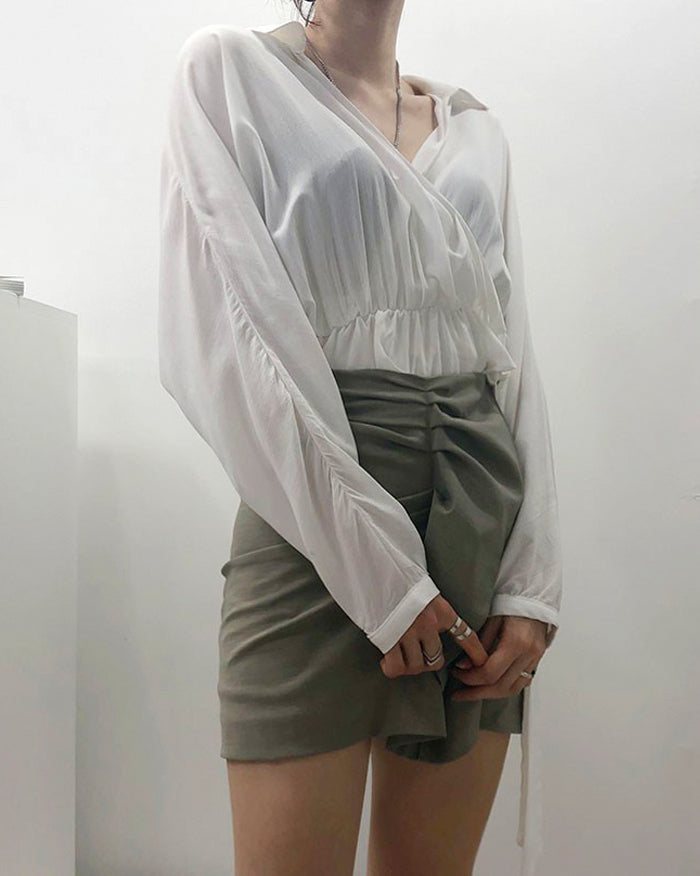 Gelato Shirring Mini Skirt (4720261955662)