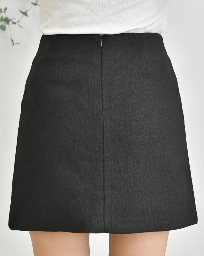 Glam Woolen Mini Skirt (4720394141774)