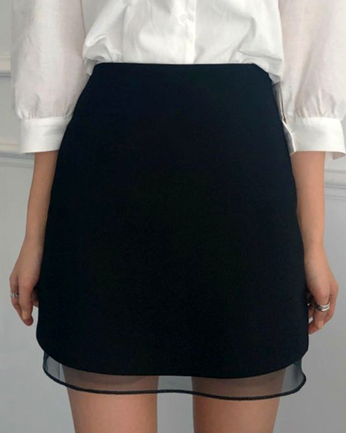 Be Mine Double Layered Mini Skirt (4612405952590)