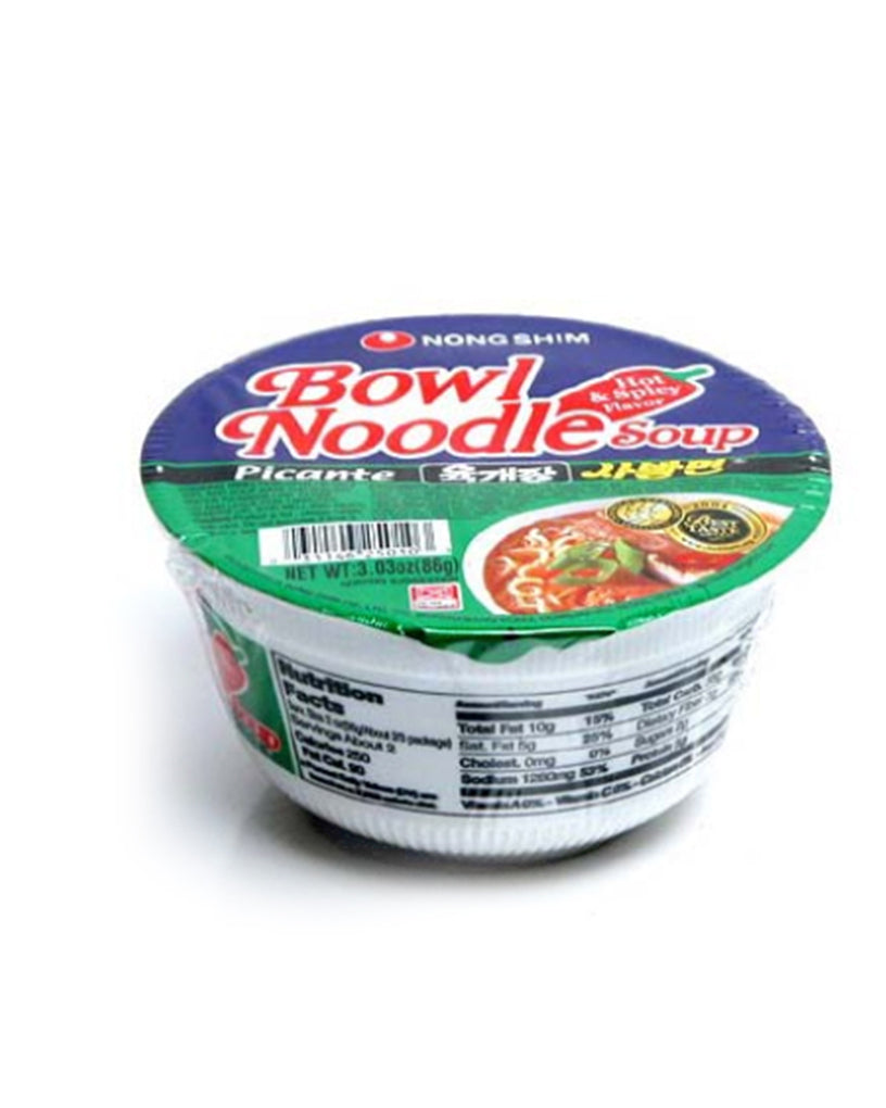 [Nongshim] Bowl Noodle Soup Hot & Spicy Flavour 86gX6pcs